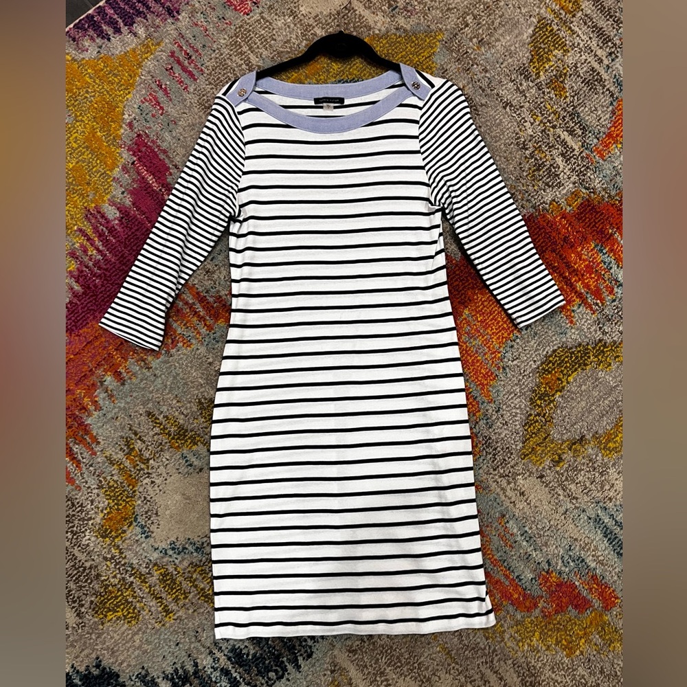 Tommy Hilfiger Navy and White Striped Dress